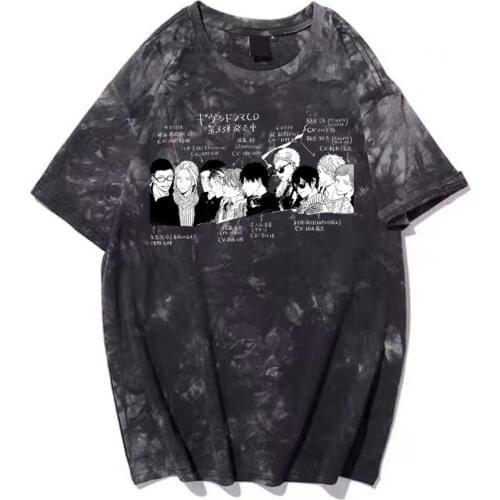 Sato Mafuyu Uenoyama Ritsuka Street Style T-shirt Given Muisc Print Casual Fashion Tie Dye Shirt Sportswear Unisex Loog Big Top