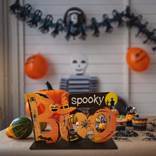 Halloween lamp Halloween Skull Pumpkin Shaped Artware Desktop Decor with Lamp Party & Holiday DIY Decorations