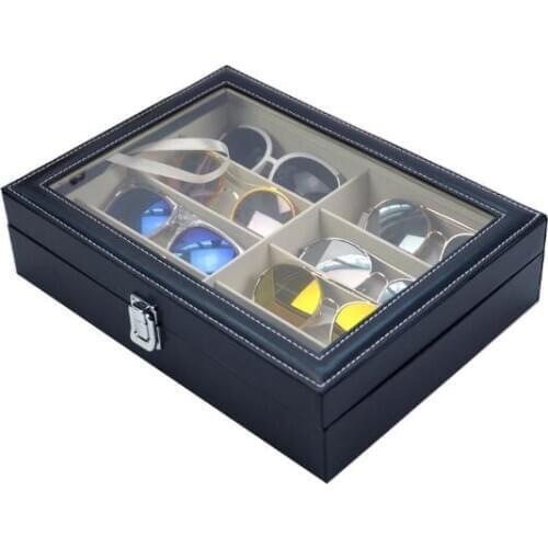 PU leather 8-bit glasses box sunglasses sunglasses receive display package
