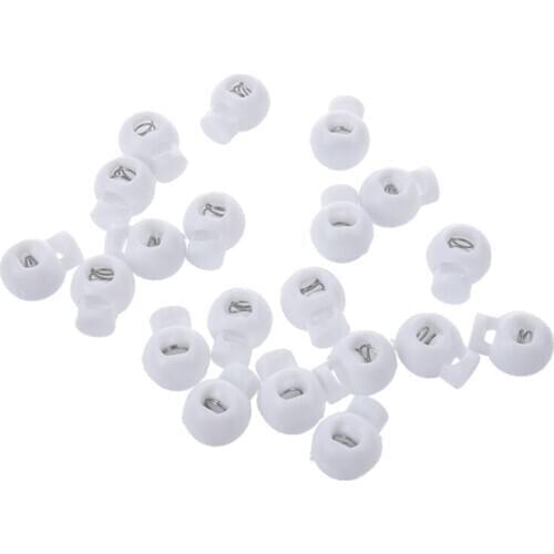 Quality Lanyard Luggage Backpack Toggle Stop Barrel Cord Locks Ends 20 Pcs