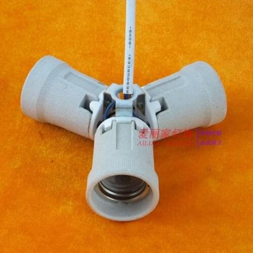 1PCS 3 x E27 ceramic lamp base high quality lampholder Lighting Accessories DIY