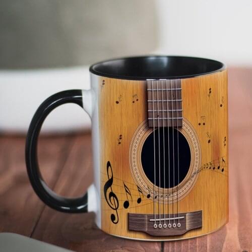 Classical Guitar Cello Mug 11oz Ceramic Coffee Mugs Travel Tea Cups Guitarist Cellist Gifts Mugs