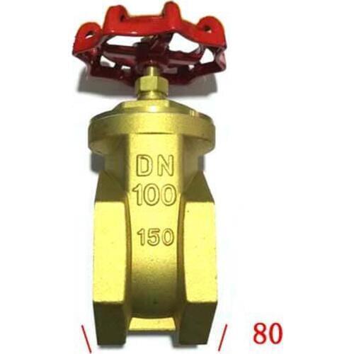 Brass Gate Valve DN100 4" BSPP Female 16Bar Working Pressure Port Size 67mm
