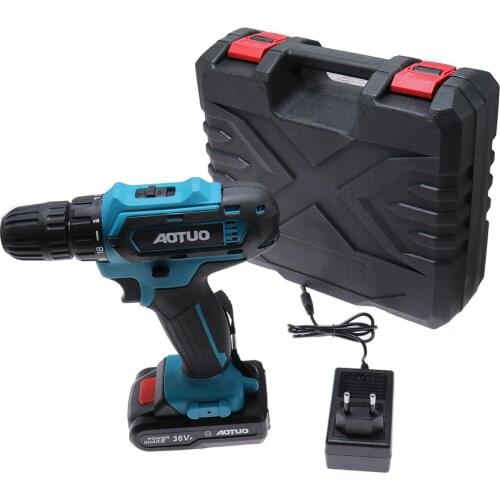 21V Lithium Drill Electric Screwdriver Cordless Wireless Power Driver High Capacity Battery EU Plug