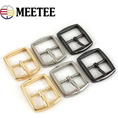 Meetee 4/10/20pcs 20mm Metal Pin Belt Buckle Bag Shoulder Strap Adjustment Buckles Luggage Hardware Sewing Accessories