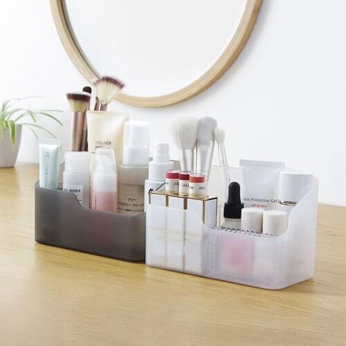 Multi-functional Cosmetics Storage Box Plastic Dust-proof Lipstick Organizer Waterproof Bathroom Makeup Holder Home Organizer
