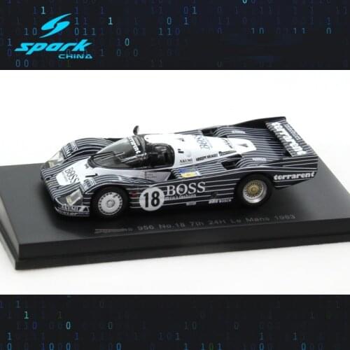 Spark 1:64 1983 Y180 956 NO.18 7th 24H Le Mans Simulation Model Car