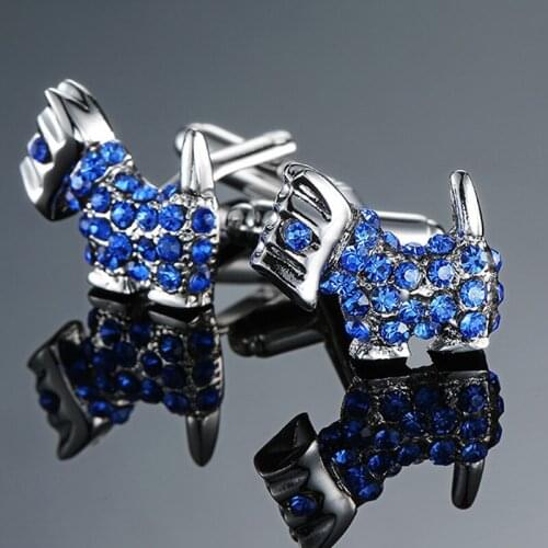 Mens Cufflinks brand new high quality fashion jewelry crystal horse Cufflinks mens business suit pin gifts wholesale & retail