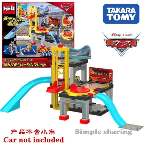Takara Tomy Tomica Disney Pixar CAR Recombinationable Racing Pit Toy Set