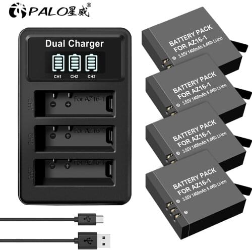 Original For Xiaomi Yi II yi 4k 4k+ Battery az16-1 az16-2 battery + LCD Charger for Xiaoyi Yi Lite YI 360 VR Action Camera