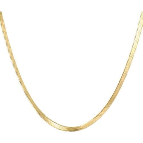 Snake Bone Gold Plated Chain Ashion Necklace for Women Jewelry Choker Beaded Collares Chain Streetwear Bijoux Femme