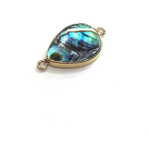 Natural Shell Pendants Charms Connector Pendants for Jewelry Making DIY Accessories Fit Necklaces Size 13x18mm