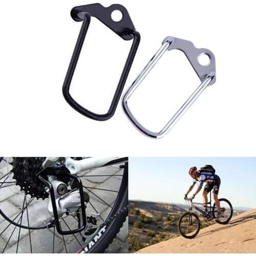 1piece Adjustable Steel Black Bicycle Mountain Bike Rear Gear Derailleur Chain Stay Guard Protector Outdoor Cycling Accessories