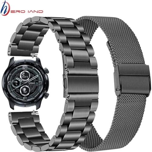 Stainless Steel Strap For TicWatch Pro 3/3 GPS Smart Watch Band Metal 22MM Bracelet Wrist Straps For TicWatch Pro 2020 Correa