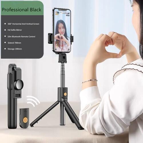 3 in 1 Wireless Bluetooth Selfie Stick Mini Tripod Stand Extendable Monopod With Remote Control For iPhone Huawei Xiaomi Android