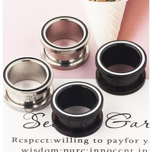 JUNLOWPY Unique Style Earring Plugs Tunnels Stainless Screw Ear Stretcher Gauge Expansion Piercing Body Jewelry Women Men 120pcs