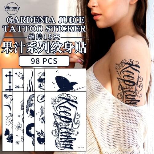 Juice Ink Lasting Waterproof Temporary Tattoo Sticker Gun Elephant Dragon Deer Flash Fake Tatto Body Art For Men Women