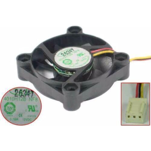 T&T 4010H12B DC 12V 0.18A 40x40x10mm 3-Wire Server Square Fan