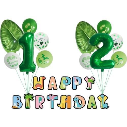 6pc Dinosaur Party Balloon 1 2 3 4 5 6 7 8 9 Years Birthday Party Ballons Kids Birthday Party Decorations Jungle Supplies