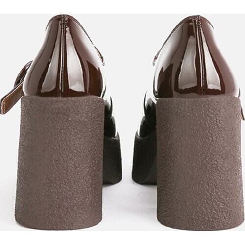 MUMANI Woman‘s 2021 New Spring Mary Janes Shoes Genuine Leather Platform Pumps Square Toe Shallow Buckle Strap Lady Footwear