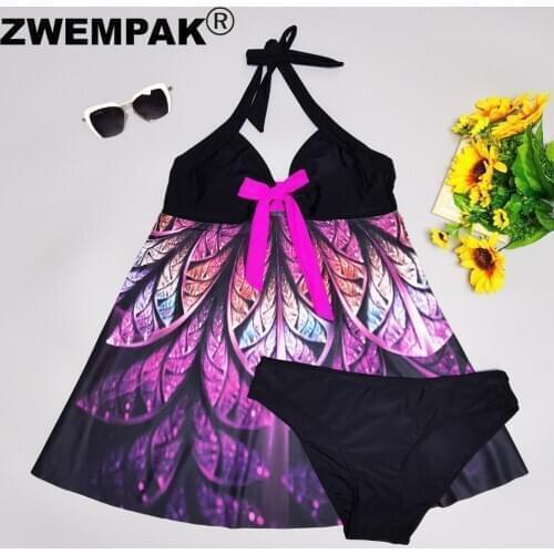 Deep-V Womens Swim Long Dress with Rose Bow Bandage Halter Top Swimwear Large Size XL XXL Female Swimsuit Ladies Swimdress