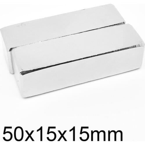 1/2/5PCS 50x15x15mm N35 Block Neodymium Magnet 50mm x 15mm Permanent Magnets 50x15x15 Quadrate Powerful Magnet strong 50*15*15