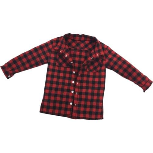 1/6 Scale Male Red Plaid Shirt for 12 Inch , , / Men Action Figure