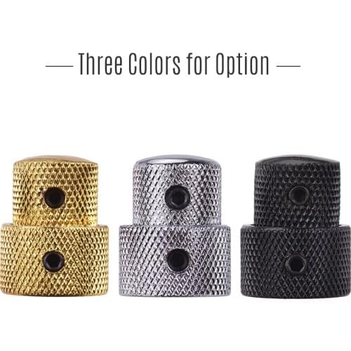 2 Sets Dual Concentric Stacked Control Knobs for Electric Bass Guitars Dual Concentric Knobs Gold / Sliver / Black Color