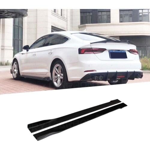 2Pcs/Set Carbon Fiber Car Bumper Side Skirts Extension Body Apron Lip Prodect for Audi A5 Sline S5 RS5 Car Styling FRP