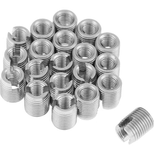 20pcs Wire Thread Insert Bushing Screws Sleeve Stainless Steel M3 x 6mm Repair Insert Kit Fastener Connection Tools