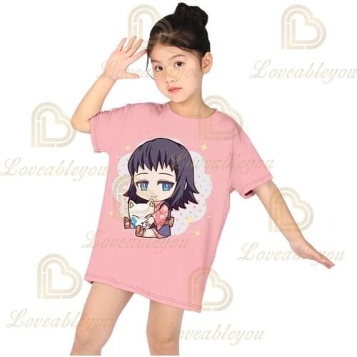 2021 Cartoon Dress for Girls Anime Tshirt Child Summer Cartoon Clothes New Design Cute Long Tee Tops Dress