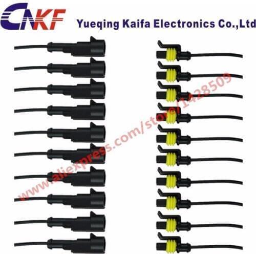 5 Sets 1 Pin Super Sealed Waterproof Electrical Auto Connector Amp Car 282103-1 282079-1 Female Male Automobile Wiring Harness