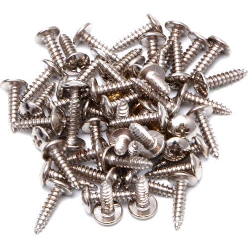 50Pcs Slivery Guitar Bass Pickguard Mounting Screws Guitar Parts For ST TL LP SG Guitar