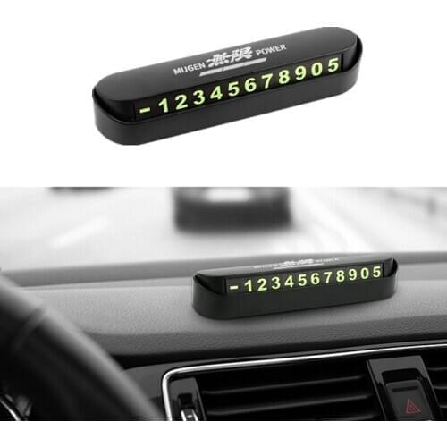 Car Temporary Parking Card Phone Number Card Plate Sticker for Mugen Power Honda Civic Accord CRV Hrv Jazz Accessories