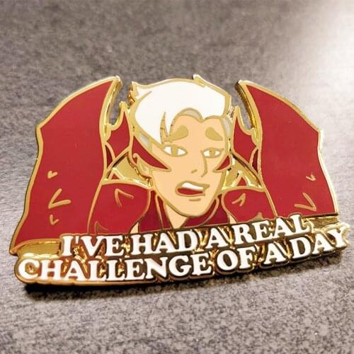 She-Ra Scorpia Inspired A Challenging Day Brooch Pins Enamel Metal Badges Lapel Pin Brooches Jackets Fashion Jewelry Accessories