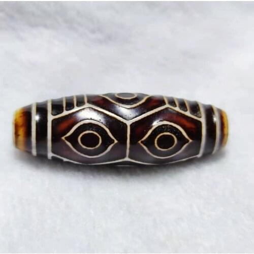 Old Agate Beads Tibetan Dragon Eye 6 Eyes Pattern Dzi Beads for Man&Woman Necklace Jewelry DIY Making Free Shipping