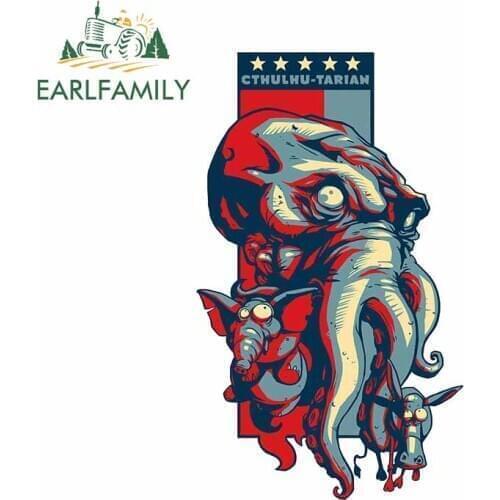 EARLFAMILY 13cm x 7.8cm for Cthulhu Metal Siren VAN Motorcycle Car Stickers Laptop Windows Deal Surfboard Anime Vinyl Car Wrap