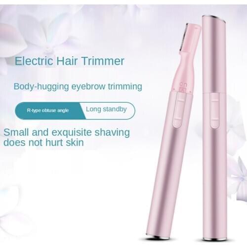 Electric Eyebrow Trimmer Face Eyebrow Hair Remover Mini Eyebrow Shaver Razor/ Instant Painless Portable Epilator Pink Black