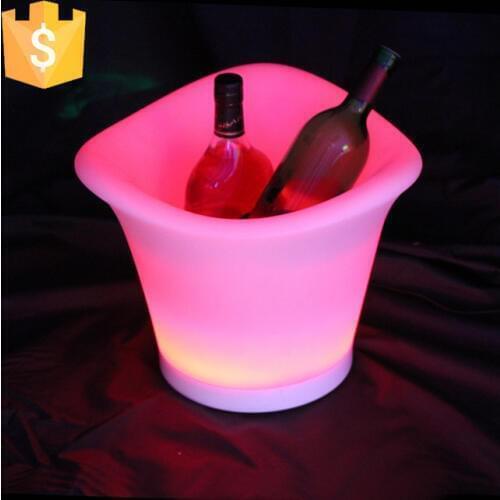 SK-LF09(L34*W34*H27cm) LED illuminated color changing ice bucket led lighted ice holder Free Shipping 1pc