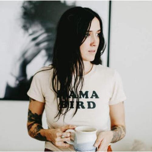 Momoluna MAMA BIRD Women Men Summer Tops Letters Print Harajuku T Shirt Funny Top Tee Shirt Black White - Gray Female Tshirt