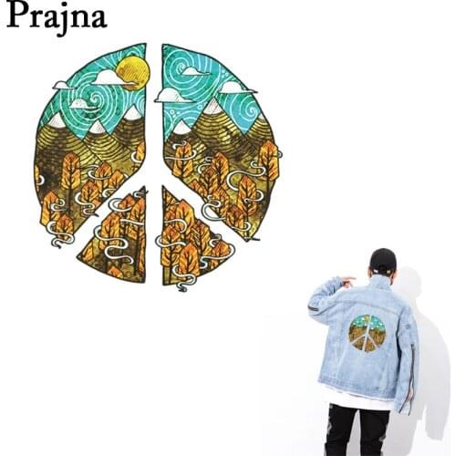 Prajna Personality Heat Pressing Clothes Patches Iron On Transfer Printed Patch For Clothes Pattern Decoration Stickers E