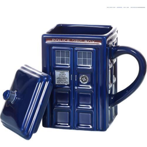 Creative TARDIS Doctor Who 17OZ Ceramic Coffee Mug Porcelain Police Pavilion Tea Cup Souvenir Gift