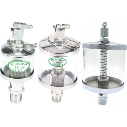 M8 M10 M14 M16 16/25/50/100/200/400/600ml Sight Gravity Drip Feed Oiler Lubricator,Needle valve type glass oil cup