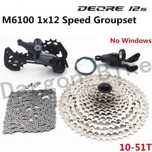 Shimano DEORE M6100 Groupset Crankset Mountain Bike Group 1x12-Speed 10-51T Crankset M6100 Groupset Rear Derailleur