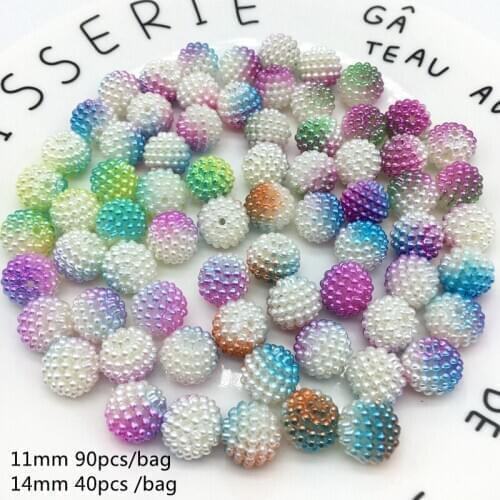 Meideheng Mermaid color ABS Round Imitated Pearl Beads Supplies For Jewelry Making DIY Craft Accessories Fit Jewelry Handmade