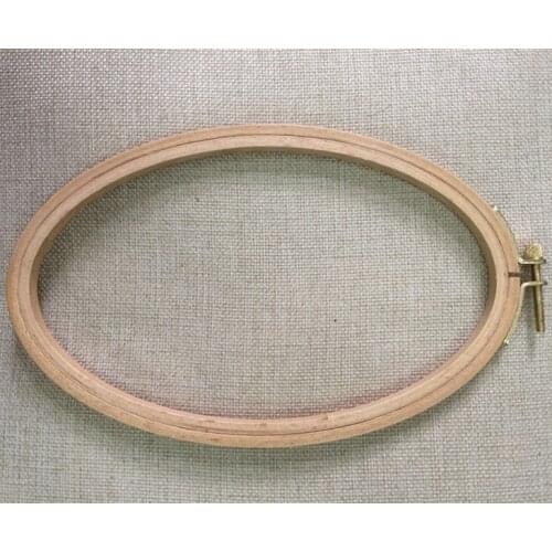 New Products Hot! 21*13cm Oval Embroidery Hoop Ellipse Wooden Tambour Frame Art Craft Embroidery Tools Cross Stitch Hoop