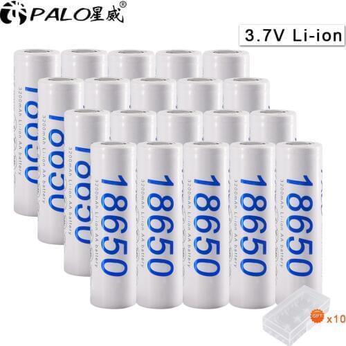 PALO 19-30 pcs 18650 30A Original rechargeable battery lot 3.7V 3200mAh lithium li-ion liion li ion battery batteries