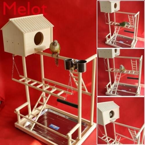 Parrot Stand Playground Peony Little Sun Parrot Bird Stand Swing Ladder Stand Bar Bird Nest Breeding Box