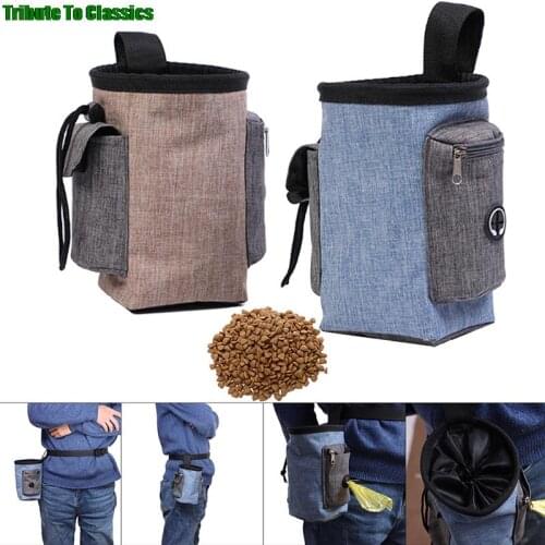 Pet Dog Training Bag Portable Treat Snack Bait Dogs Obedience Agility Outdoor Feed Storage Pouch Food Reward Waist Bags 7x15cm