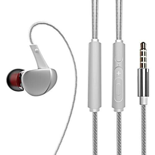Dual Drive Stereo Wired Earphone In-ear Headset Earbuds Bass Earphones For IPhone Samsung 3.5mm Sport Gaming Headset With Mic